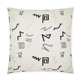 Staccato Abstract Modern White Large Throw Pillow With Insert Throw Pillows LOOMLAN By D.V. Kap