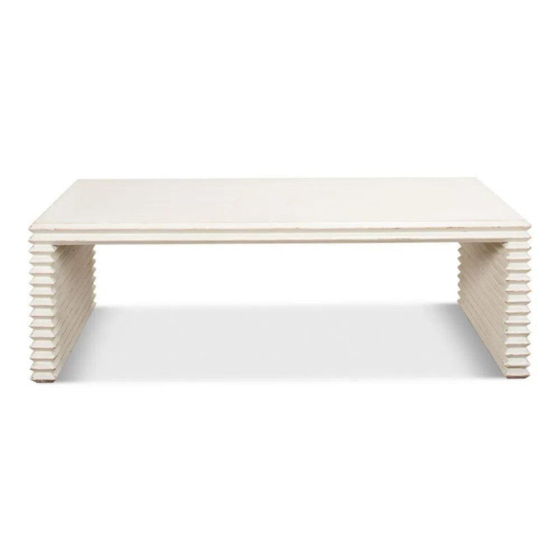 Stacked Cocktail Coffee Table Antique White Coffee Tables LOOMLAN By Sarreid