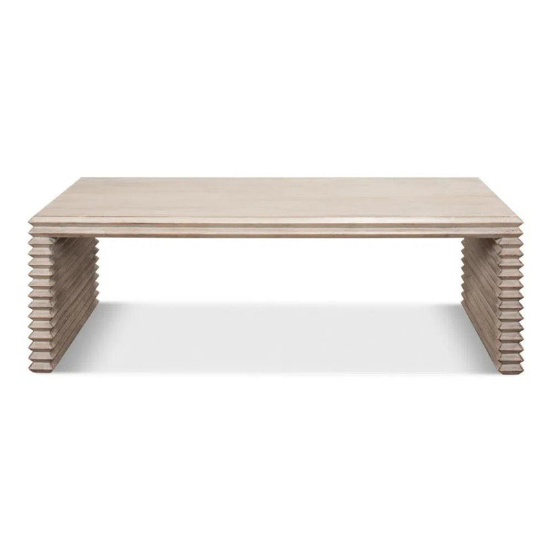 Stacked Cocktail Coffee Table Stone Grey Coffee Tables LOOMLAN By Sarreid