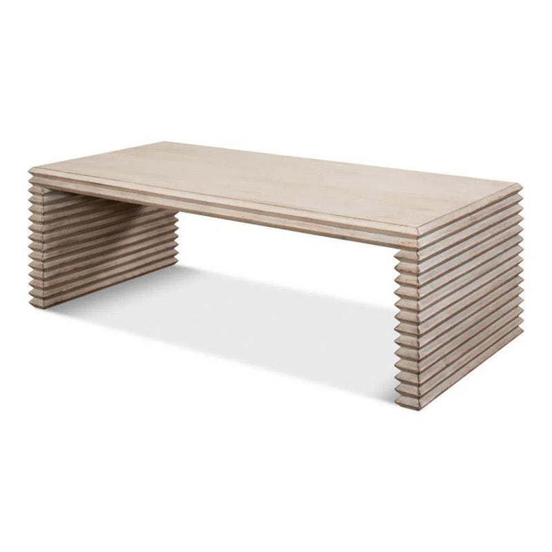 Stacked Cocktail Coffee Table Stone Grey Coffee Tables LOOMLAN By Sarreid