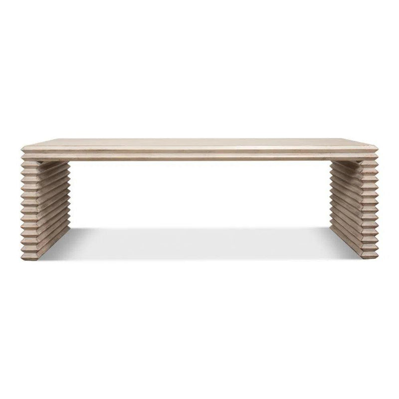 Stacked Cocktail Coffee Table Stone Grey Coffee Tables LOOMLAN By Sarreid