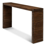 Stacked Console Table Slim French Brown Reclaimed Wood Console Tables LOOMLAN By Sarreid