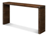 Stacked Console Table Slim French Brown Reclaimed Wood Console Tables LOOMLAN By Sarreid