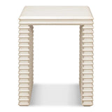 Stacked Side Table Antique White Side Tables LOOMLAN By Sarreid