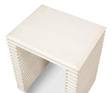 Stacked Side Table Antique White Side Tables LOOMLAN By Sarreid