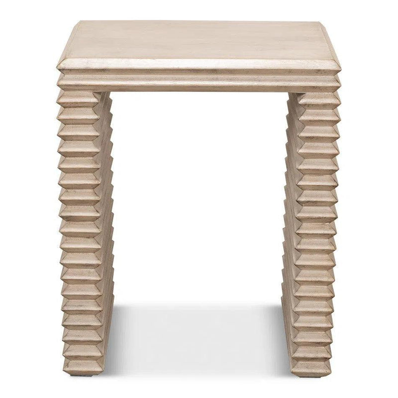 Stacked Side Table Stone Grey Side Tables LOOMLAN By Sarreid