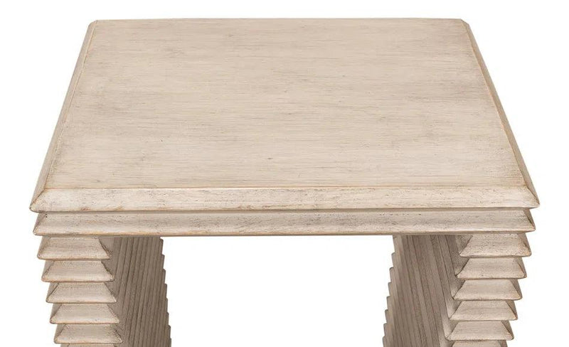 Stacked Side Table Stone Grey Side Tables LOOMLAN By Sarreid