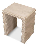 Stacked Side Table Stone Grey Side Tables LOOMLAN By Sarreid