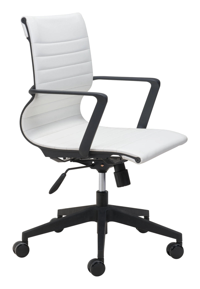 Stacy Office Chair White Office Chairs LOOMLAN By Zuo Modern