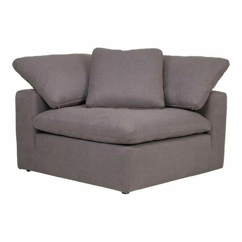 Stain Resistant Performance Fabric Grey Modular Corner Chair Modular Components LOOMLAN By Moe's Home