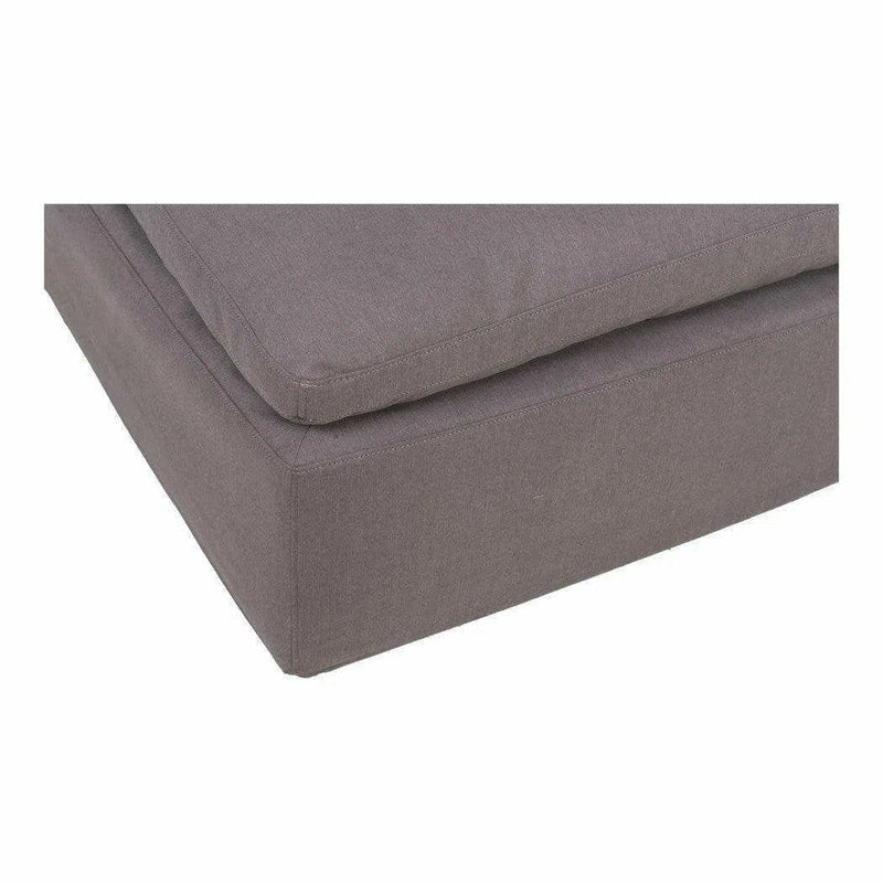 Stain Resistant Performance Fabric Grey Modular Ottoman Modular Components LOOMLAN By Moe's Home