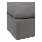 Stain Resistant Performance Fabric Grey Modular Ottoman Modular Components LOOMLAN By Moe's Home