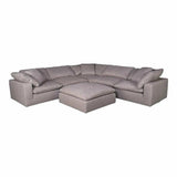 Stain Resistant Performance Fabric Grey Modular Ottoman Modular Components LOOMLAN By Moe's Home