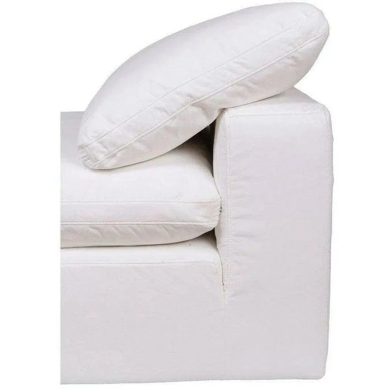 Stain Resistant Performance Fabric White Modular Slipper Chair Modular Components LOOMLAN By Moe's Home