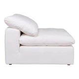 Stain Resistant Performance Fabric White Modular Slipper Chair Modular Components LOOMLAN By Moe's Home