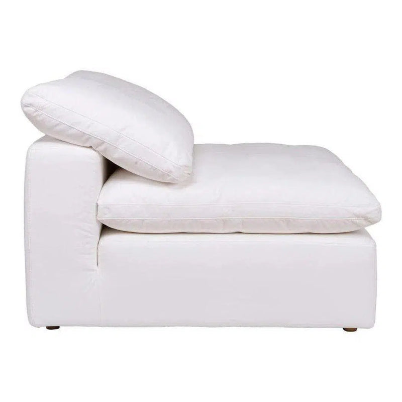 Stain Resistant Performance Fabric White Modular Slipper Chair Modular Components LOOMLAN By Moe's Home