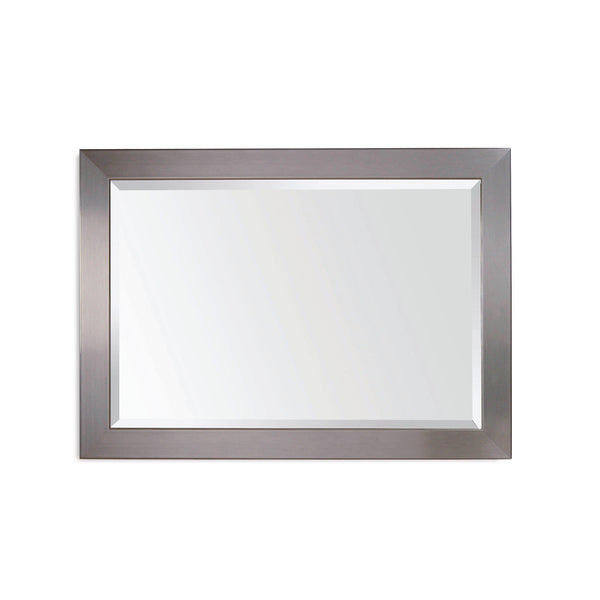 Stainless Steel Silver Horizontal and Vertical Wall Mirror Wall Mirrors LOOMLAN By Bassett Mirror