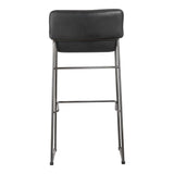 Starlet Leather and Wood Barstool (Set of 2) Bar Stools LOOMLAN By Moe's Home