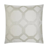 Statler Pearl White Throw Pillow With Insert Throw Pillows LOOMLAN By D.V. Kap