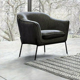 Status Grey Fabric Accent Chair Black Metal Legs Club Chairs LOOMLAN By Diamond Sofa