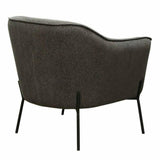 Status Grey Fabric Accent Chair Black Metal Legs Club Chairs LOOMLAN By Diamond Sofa