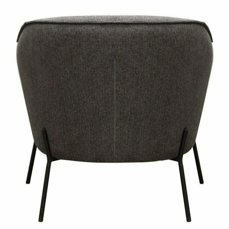 Status Grey Fabric Accent Chair Black Metal Legs Club Chairs LOOMLAN By Diamond Sofa