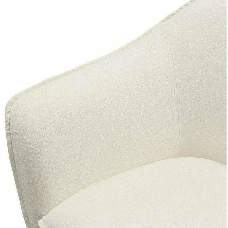 Status Ivory Cream Fabric Accent Chair Black Metal Legs Club Chairs LOOMLAN By Diamond Sofa