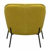 Status Yellow Fabric Accent Chair Black Metal Legs Club Chairs LOOMLAN By Diamond Sofa