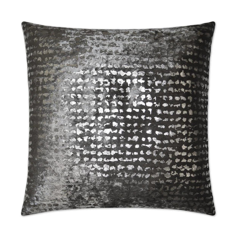 Stealth Pewter Silver Throw Pillow With Insert Throw Pillows LOOMLAN By D.V. Kap