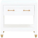 Stella 28 Inch White Scandinavian Nightstand Nightstands LOOMLAN By Essentials For Living