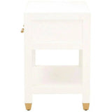 Stella 28 Inch White Scandinavian Nightstand Nightstands LOOMLAN By Essentials For Living