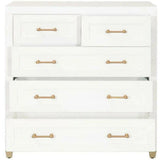 Stella 5-Drawer Bedroom White Chest of Drawers Chests LOOMLAN By Essentials For Living