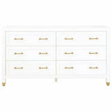 Stella 6-Drawer Double Dresser White Dressers LOOMLAN By Essentials For Living