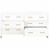 Stella 6-Drawer Double Dresser White Dressers LOOMLAN By Essentials For Living