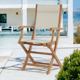 Stella Teak Outdoor Folding Armchair Outdoor Dining Chairs LOOMLAN By HiTeak