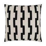 Steps Geometric Global Black Large Throw Pillow With Insert Throw Pillows LOOMLAN By D.V. Kap