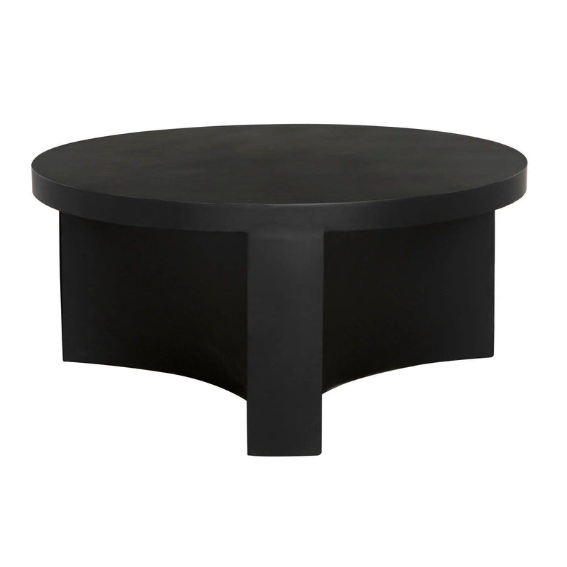 Steward Steel Black Round Coffee Table (Variant B) Coffee Tables LOOMLAN By Noir