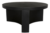 Steward Steel Black Round Coffee Table (Variant B) Coffee Tables LOOMLAN By Noir