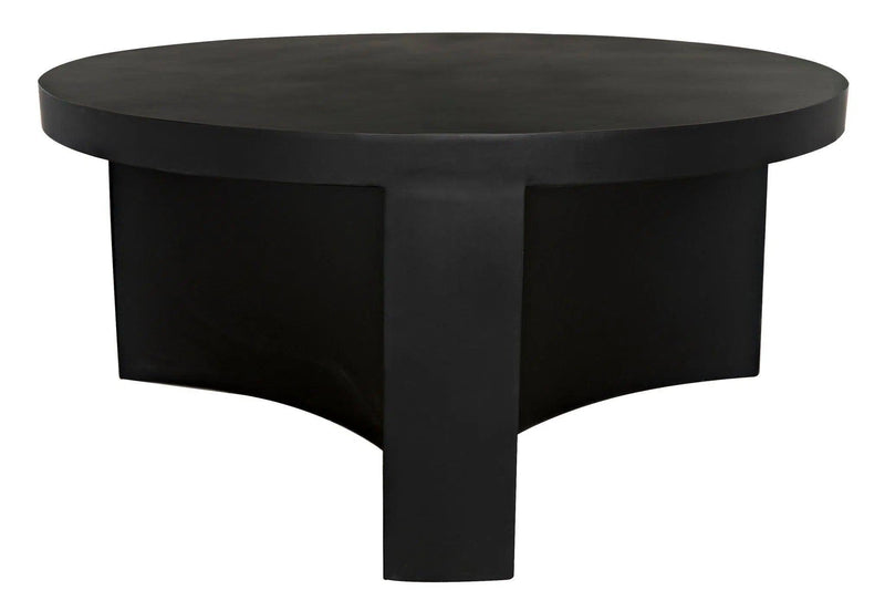 Steward Steel Black Round Coffee Table (Variant B) Coffee Tables LOOMLAN By Noir