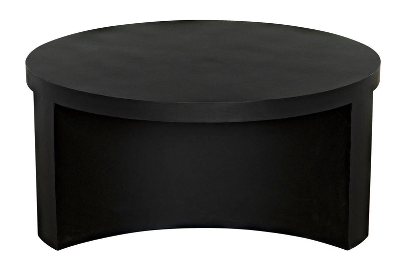 Steward Steel Black Round Coffee Table (Variant B) Coffee Tables LOOMLAN By Noir