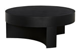 Steward Steel Black Round Coffee Table (Variant C) Coffee Tables LOOMLAN By Noir