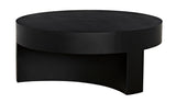 Steward Steel Black Round Coffee Table (Variant C) Coffee Tables LOOMLAN By Noir