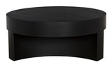 Steward Steel Black Round Coffee Table (Variant C) Coffee Tables LOOMLAN By Noir