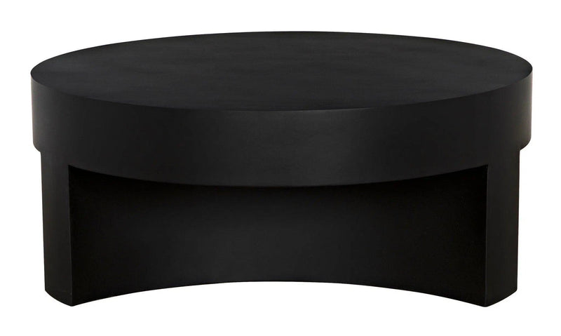 Steward Steel Black Round Coffee Table (Variant C) Coffee Tables LOOMLAN By Noir