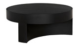 Steward Steel Black Round Coffee Table (Variant C) Coffee Tables LOOMLAN By Noir