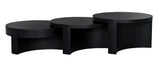 Steward Steel Black Round Coffee Table (Variant C) Coffee Tables LOOMLAN By Noir