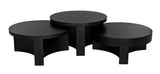 Steward Steel Black Round Coffee Table (Variant C) Coffee Tables LOOMLAN By Noir