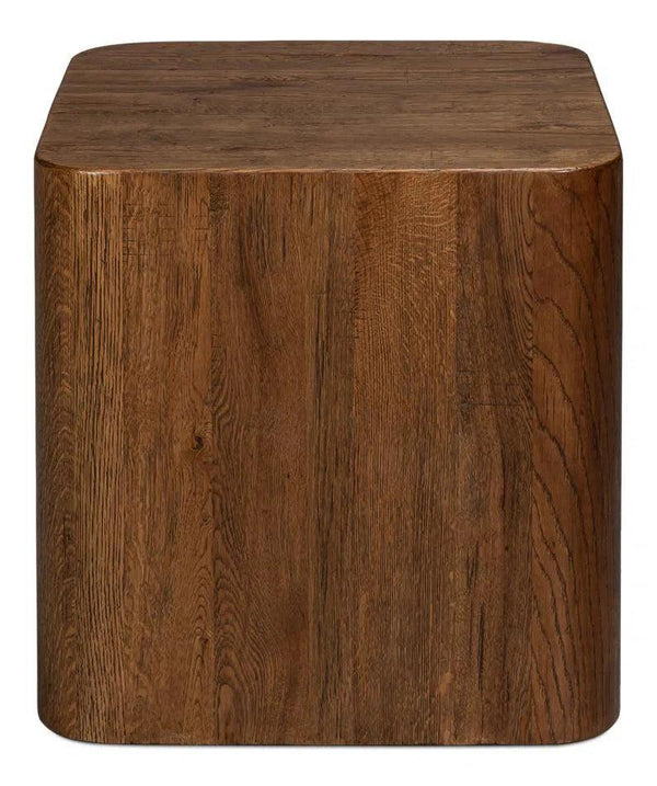 Stewart Natural Wood Square Side Table Side Tables LOOMLAN By Sarreid