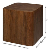 Stewart Natural Wood Square Side Table Side Tables LOOMLAN By Sarreid