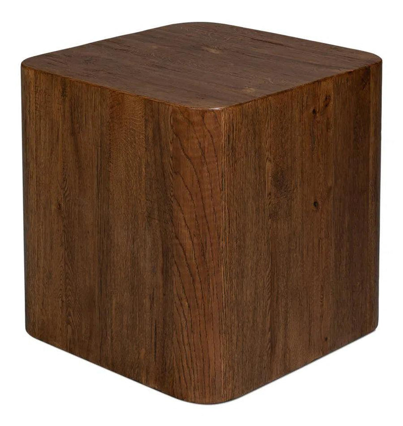 Stewart Natural Wood Square Side Table Side Tables LOOMLAN By Sarreid